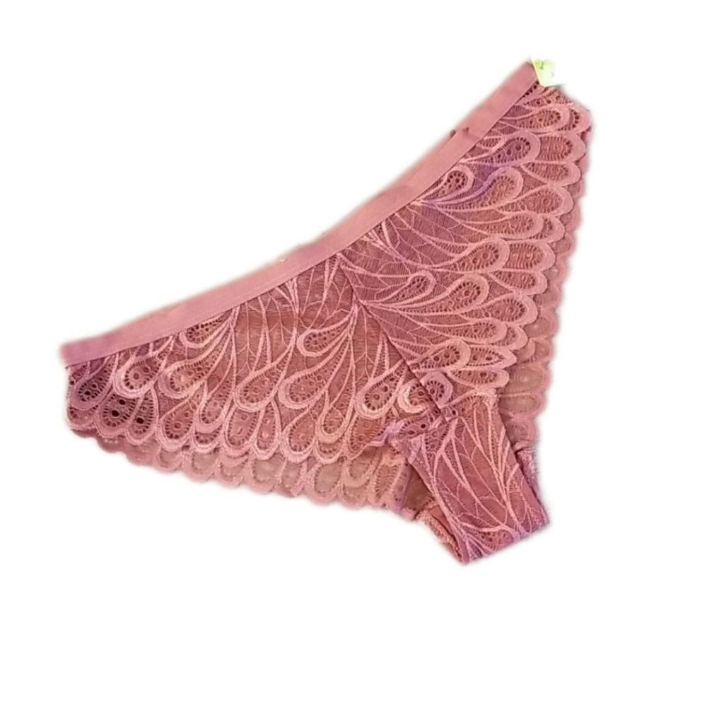 Sam Edelman Lace Tanga in Rose Wine Large